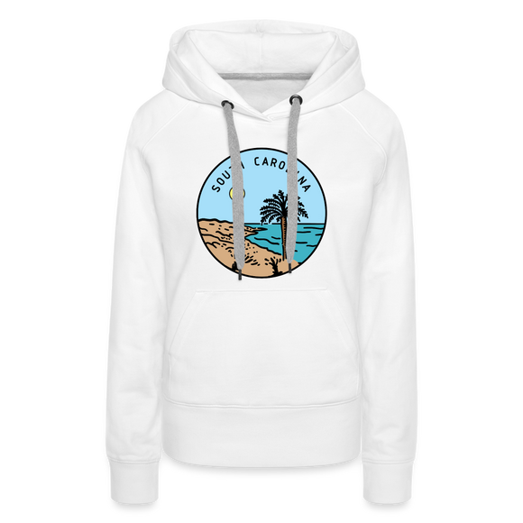 Premium Women's South Carolina Hoodie - white