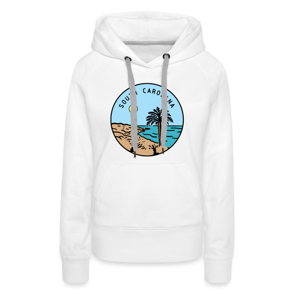 Premium Women's South Carolina Hoodie - white