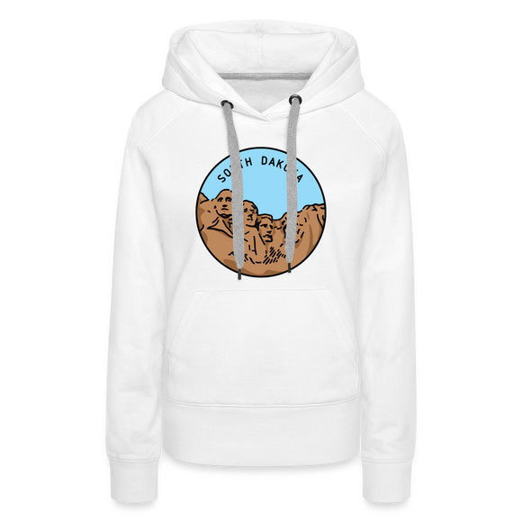Premium Women's South Dakota Hoodie - white
