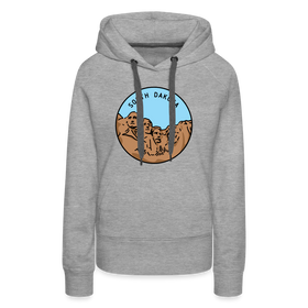 Premium Women's South Dakota Hoodie - heather grey
