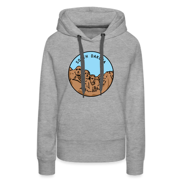 Premium Women's South Dakota Hoodie - heather grey