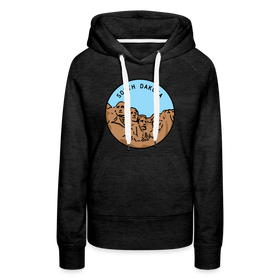 Premium Women's South Dakota Hoodie - charcoal grey