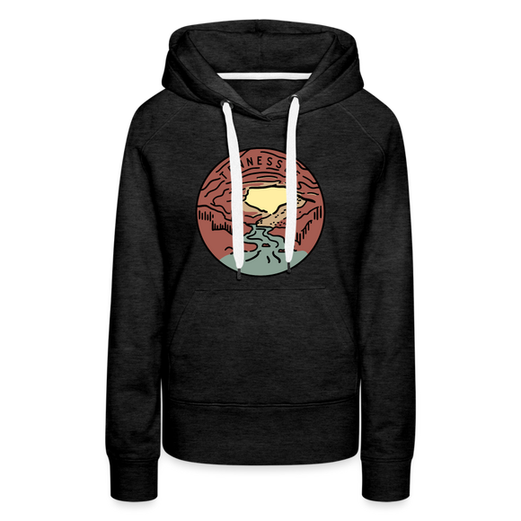 Premium Women's Tennessee Hoodie - charcoal grey