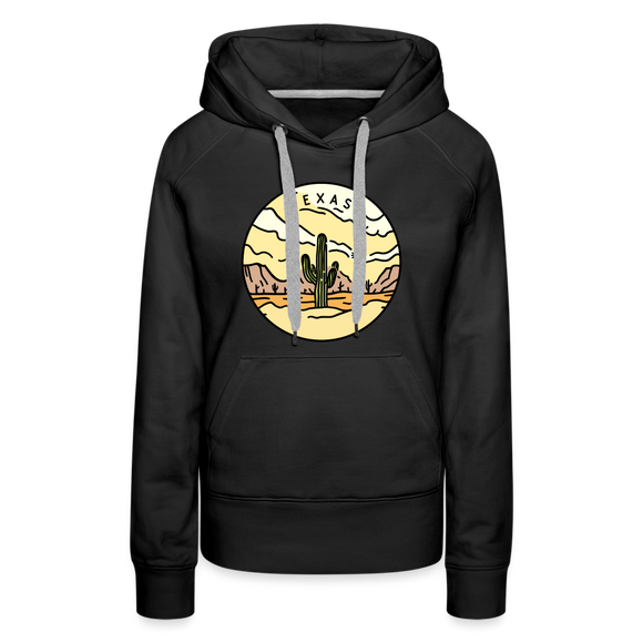 Premium Women's Texas Hoodie - black