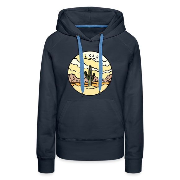 Premium Women's Texas Hoodie - navy