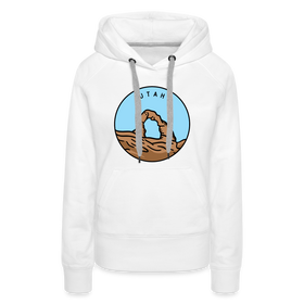 Premium Women's Utah Hoodie - white
