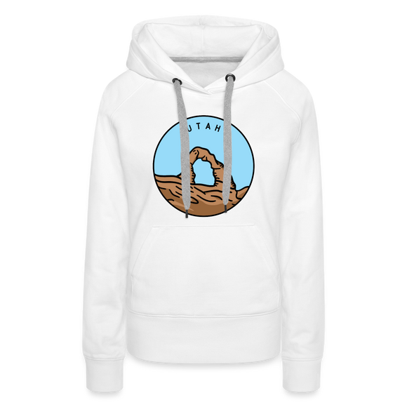 Premium Women's Utah Hoodie - white