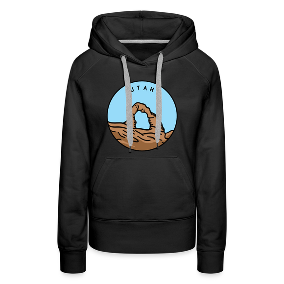 Premium Women's Utah Hoodie - black