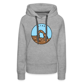Premium Women's Utah Hoodie - heather grey