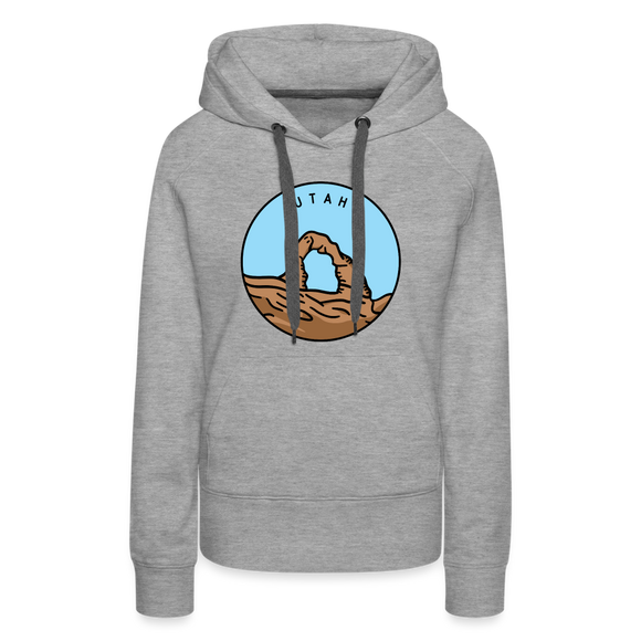 Premium Women's Utah Hoodie - heather grey