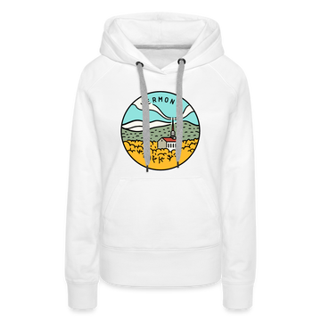Premium Women's Vermont Hoodie - white