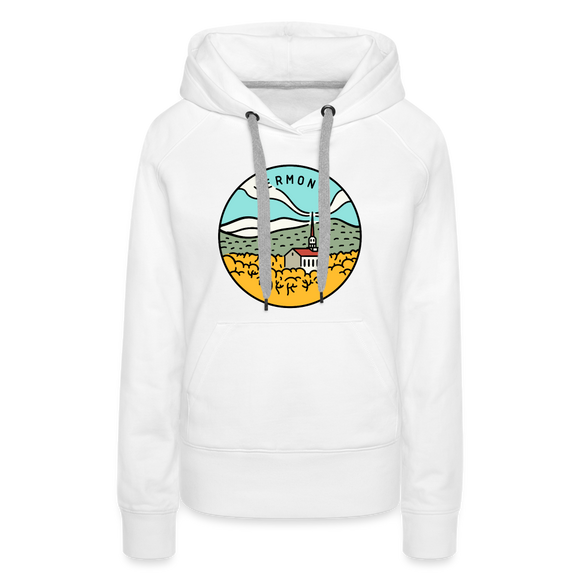 Premium Women's Vermont Hoodie - white