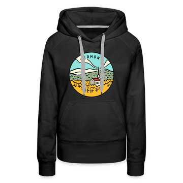 Premium Women's Vermont Hoodie - black