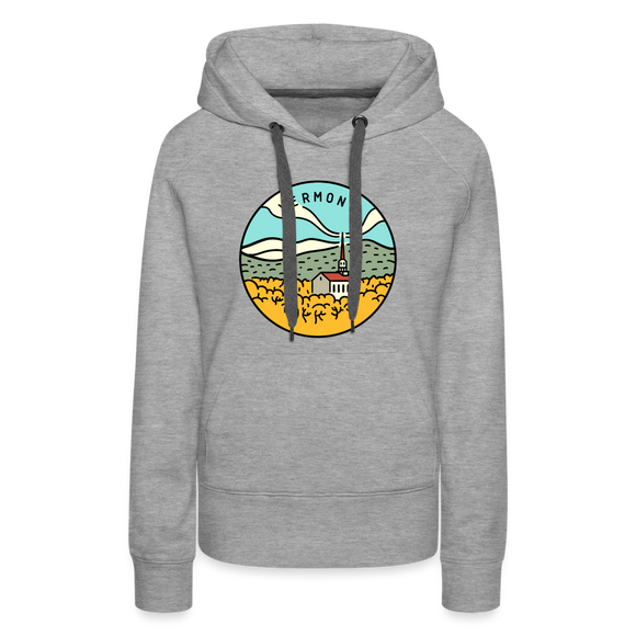 Premium Women's Vermont Hoodie - heather grey