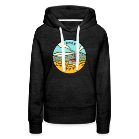 Premium Women's Vermont Hoodie - charcoal grey