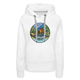 Premium Women's Virginia Hoodie - white
