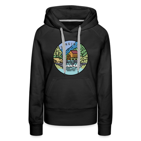 Premium Women's Virginia Hoodie - black