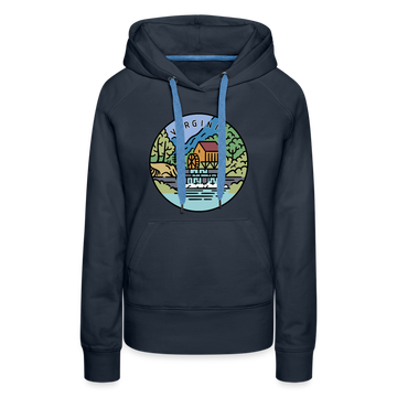 Premium Women's Virginia Hoodie - navy