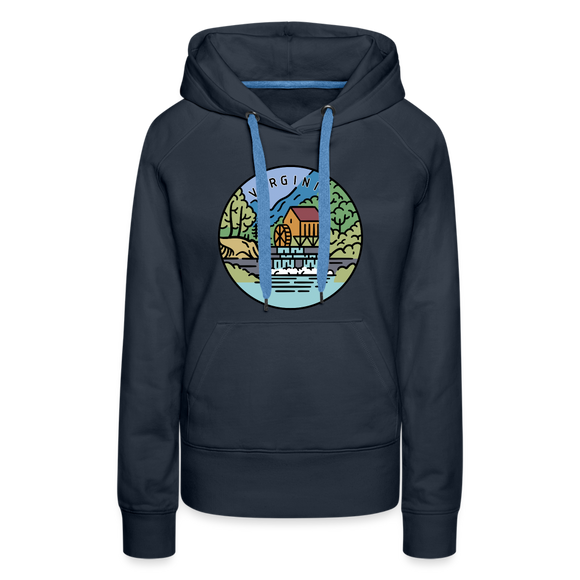 Premium Women's Virginia Hoodie - navy