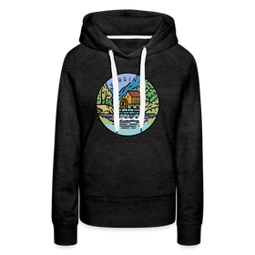Premium Women's Virginia Hoodie - charcoal grey