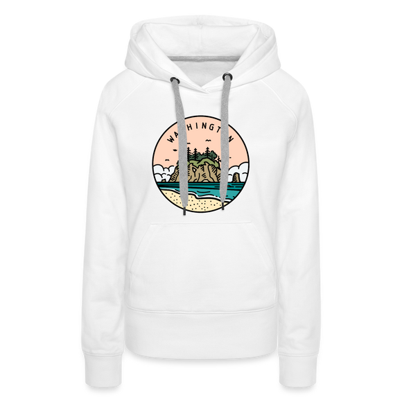 Premium Women's Washington Hoodie - white