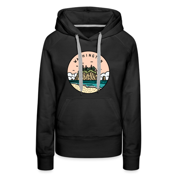 Premium Women's Washington Hoodie - black