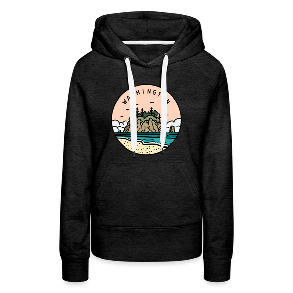 Premium Women's Washington Hoodie - charcoal grey