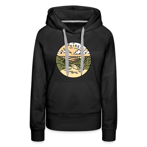 Premium Women's West Virginia Hoodie - black