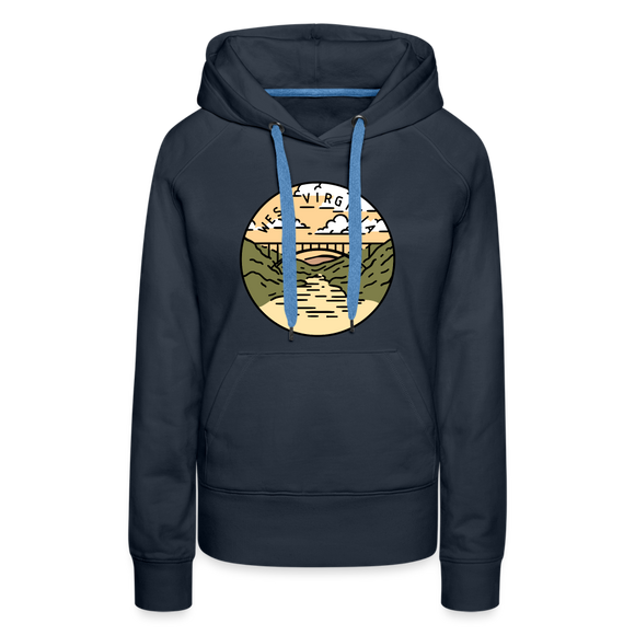 Premium Women's West Virginia Hoodie - navy