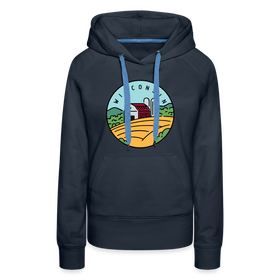 Premium Women's Wisconsin Hoodie - navy