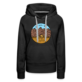 Premium Women's Wyoming Hoodie - black