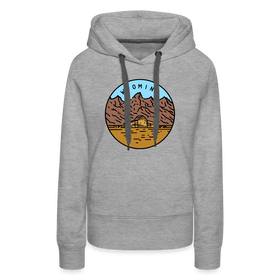 Premium Women's Wyoming Hoodie - heather grey