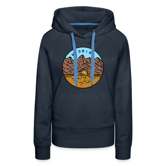 Premium Women's Wyoming Hoodie - navy
