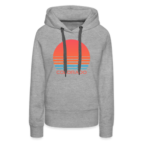 Premium Women's - Retro 80s Colorado Hoodie - heather grey