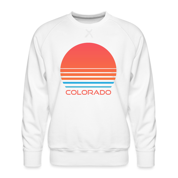 Premium Colorado Sweatshirt - Retro 80s Men's Sweatshirt - white