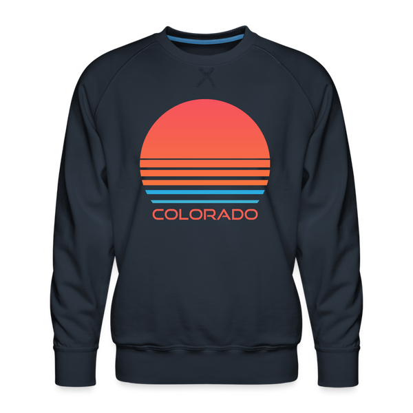 Premium Colorado Sweatshirt - Retro 80s Men's Sweatshirt - navy