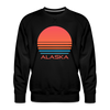 Premium Alaska Sweatshirt - Retro 80s Men's Sweatshirt - black