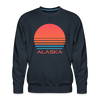 Premium Alaska Sweatshirt - Retro 80s Men's Sweatshirt - navy