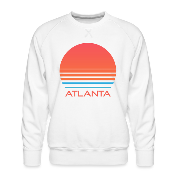Premium Atlanta Sweatshirt - Retro 80s Men's Georgia Sweatshirt - white