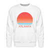 Premium Atlanta Sweatshirt - Retro 80s Men's Georgia Sweatshirt - white