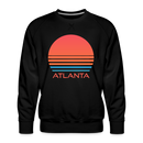 Premium Atlanta Sweatshirt - Retro 80s Men's Georgia Sweatshirt - black