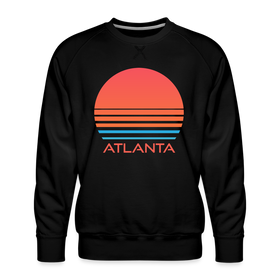 Premium Atlanta Sweatshirt - Retro 80s Men's Georgia Sweatshirt - black