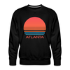 Premium Atlanta Sweatshirt - Retro 80s Men's Georgia Sweatshirt - black