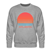 Premium Atlanta Sweatshirt - Retro 80s Men's Georgia Sweatshirt - heather grey