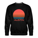 Premium Austin Sweatshirt - Retro 80s Men's Texas Sweatshirt - black