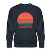 Premium Austin Sweatshirt - Retro 80s Men's Texas Sweatshirt - navy