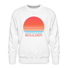 Premium Boulder Sweatshirt - Retro 80s Men's Colorado Sweatshirt - white