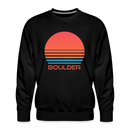 Premium Boulder Sweatshirt - Retro 80s Men's Colorado Sweatshirt - black