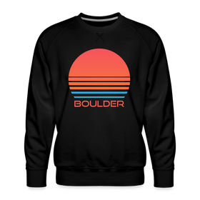 Premium Boulder Sweatshirt - Retro 80s Men's Colorado Sweatshirt - black