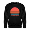 Premium Boulder Sweatshirt - Retro 80s Men's Colorado Sweatshirt - black